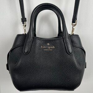 KATE SPADE NY~ Dumpling Pebble Leather Mini Satchel/Crossbody in Black